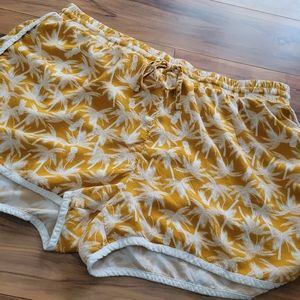 Golden Palm tree & pineapple Mossimo comfy shorts